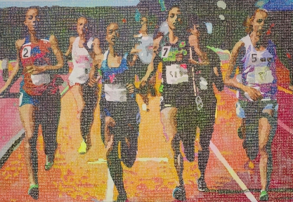 athlétisme athlé course décathlon pentathlon relai sprint marathon JOP Paris 2024 Jeux Olympiques Paralympiques sport France ADAGP Images banque