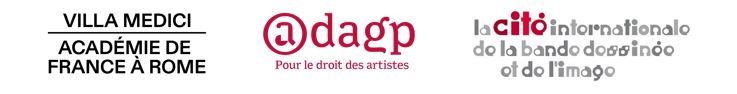 Logos Villa Medicis ADAGP Cité de la BD